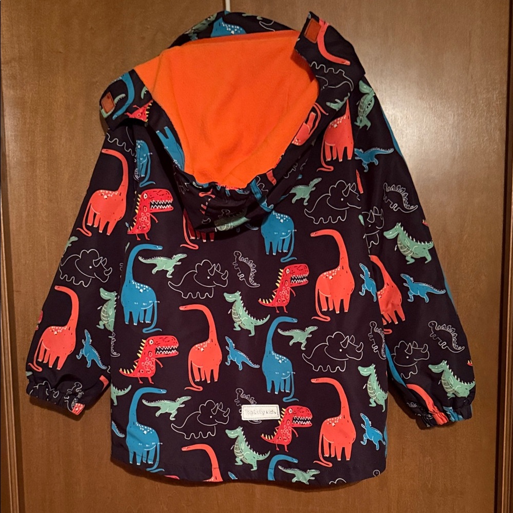 Kids Dinosaur Print Raincoat - Picture 4 of 4